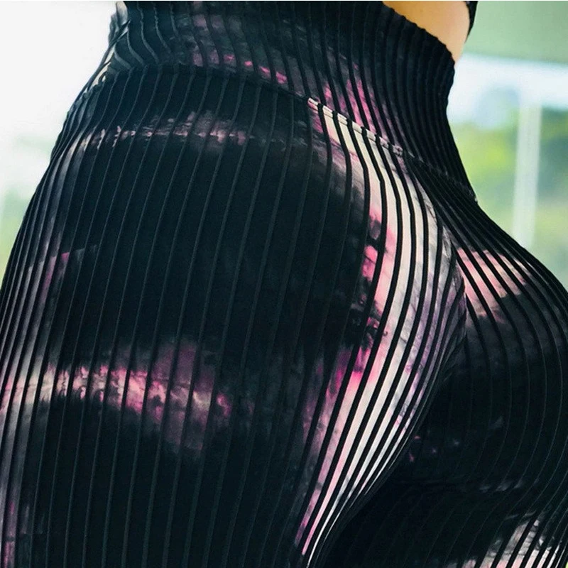 New Scrunch Butt Yoga Leggings Push Up Skinny Slim Pencil Pants Fitness Print F… - Image 4
