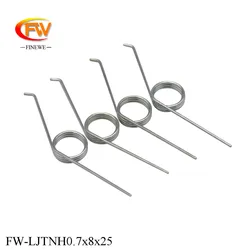 FINEWE 용수철 스틸 토션 용수철 쓰레기통, 조정 가능한 와이어 0.7mm, 3 코일, 10 개/몫