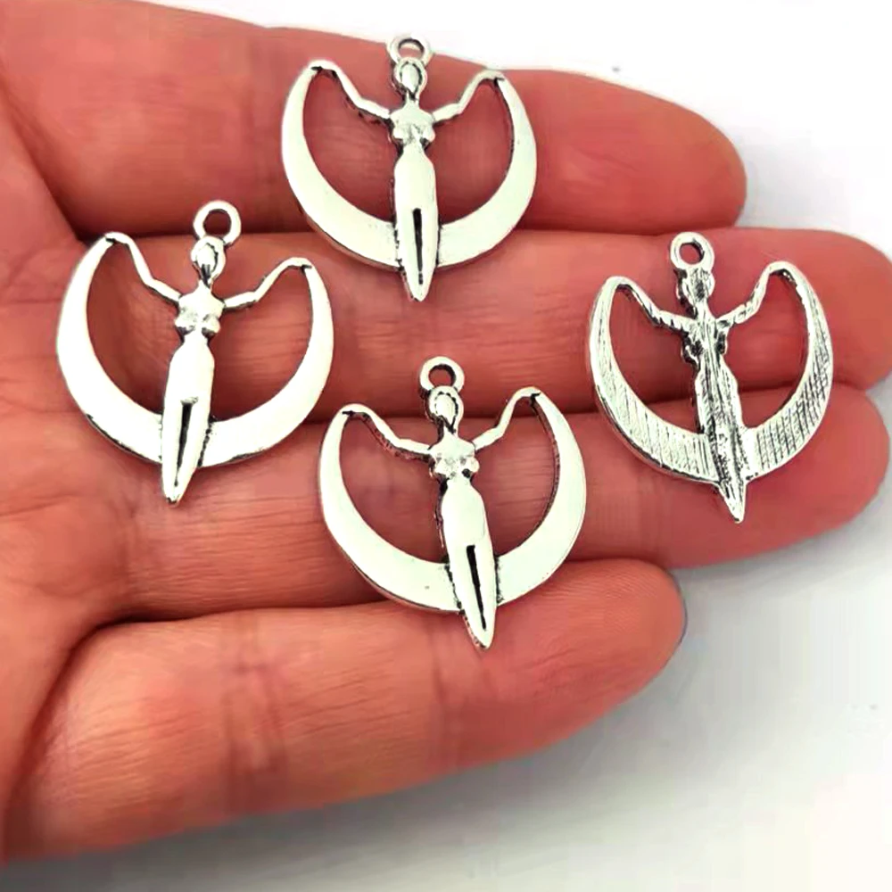 50pcs moon goddess pagan pendant charm For DIY Women Yoga Nymph Pendant charm Pagan Jewelry Fertility Wiccan Witchy charms Gift