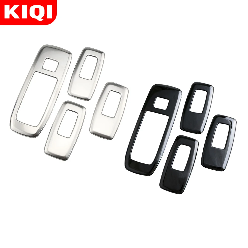 KIQI Car Accessories for Ford Ranger 2015 - 2020 Stainless Steel Interior Windows Control Panel Protection Cover Trim