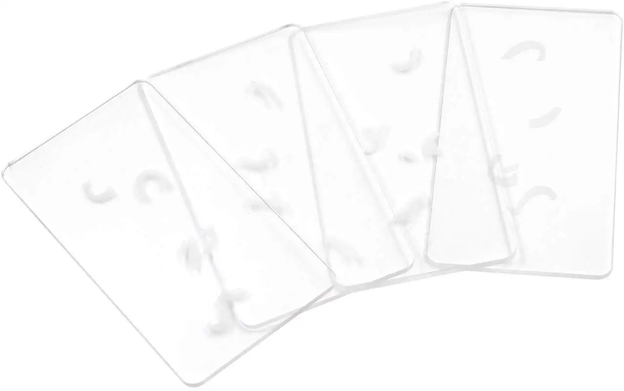 Escape Room Props Acrylic Magic Transparent Cards for Real Life Puzzle Game 4 Card Stack Display Password Clues Player Adventure