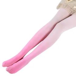 Women's Sexy Tights Ladies Gradient Opaque Pantyhose Candy Color Velvet Seamless Silk Stockings Female Lingerie Pantys Medias