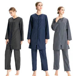 Islamic Burkini With Hijab Muslim Swimsuit Long Sleeves Modest Plain Clothing Swimwear Women 2022 Muslim Swimming Suit For Women