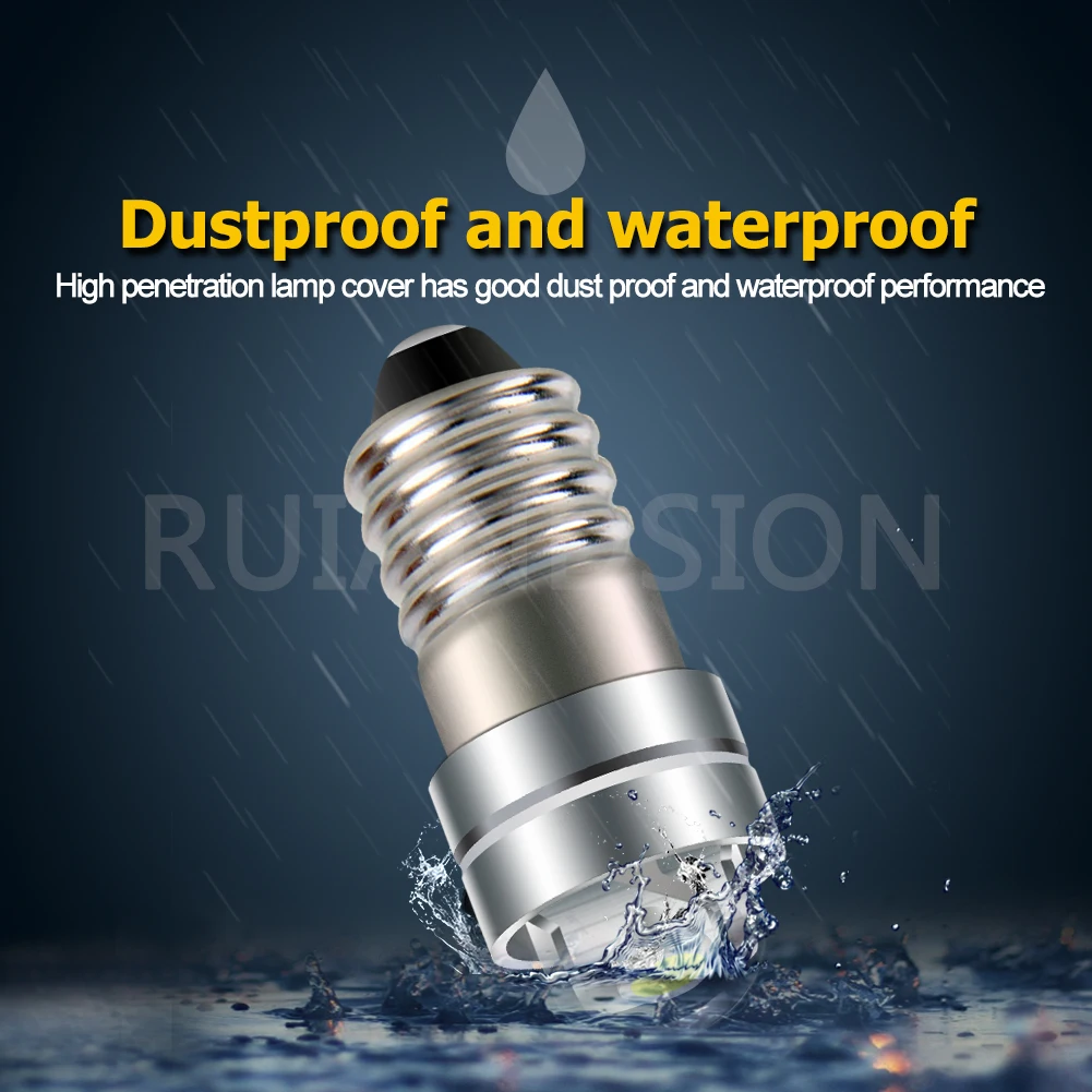 RUIANDSION 50X E5 E5.5 LED Mini bombilla de rosca de tornillo COB 3V 6V 6,3 V 12V blanco 6,5mm luz miniatura para tren de juguete modelo de mesa de arena