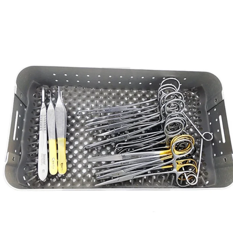 

YSVET-W012 Veterinary general surgical instrument set soft tissue instrument kits price