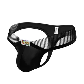 CLEVER-MENMODE Mutande da uomo Biancheria intima sexy T-back Perizoma in seta di ghiaccio Mutandine maschili G Stringhe hombre Slip per pene