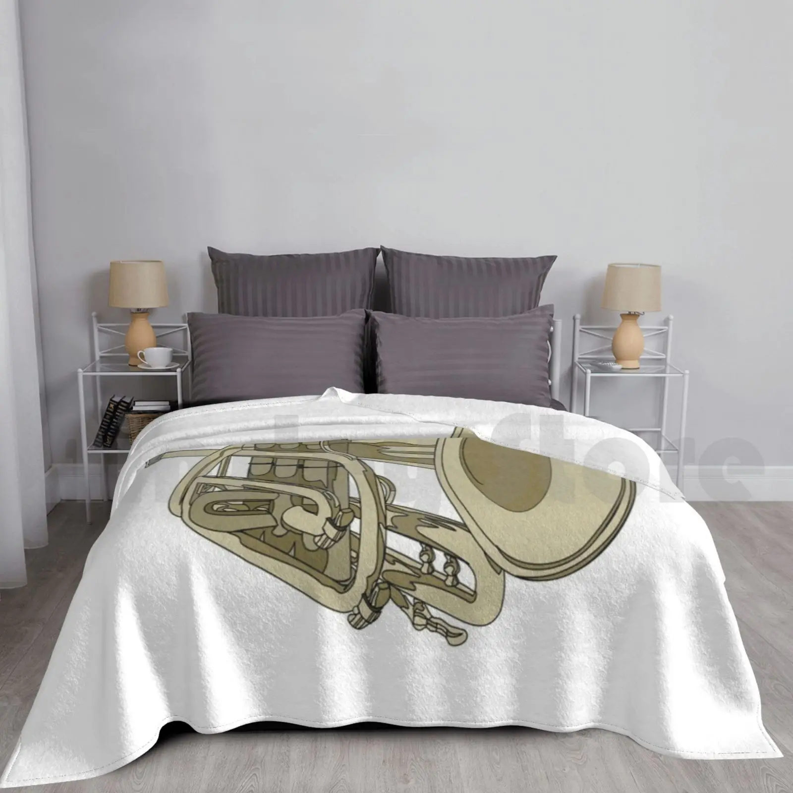 Musical Instrument Trumpet Blanket Super Soft Warm Light Thin Trumpet Horn Musical Instrument Brass Cornet Trumpeter