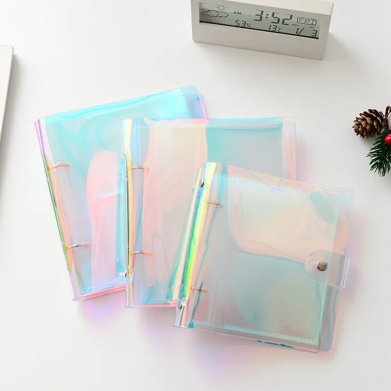 Mini Laser Pure Color Photo Album Holder Transparent Book Style Album for 3 Inch 4 Inch 5 Inch 6 Inch Photos Cards Album