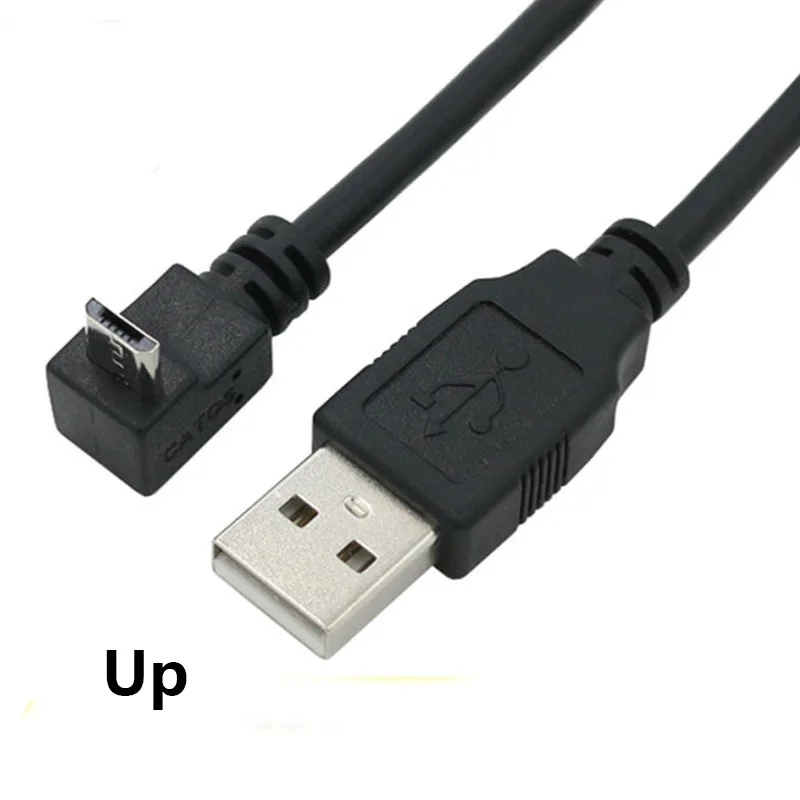 USB 2.0 Male to micro USB B Type 90 Degree Up & Down & Left & Right Angled Male Data Cable 0.25m/0.5m/1m/1.5m