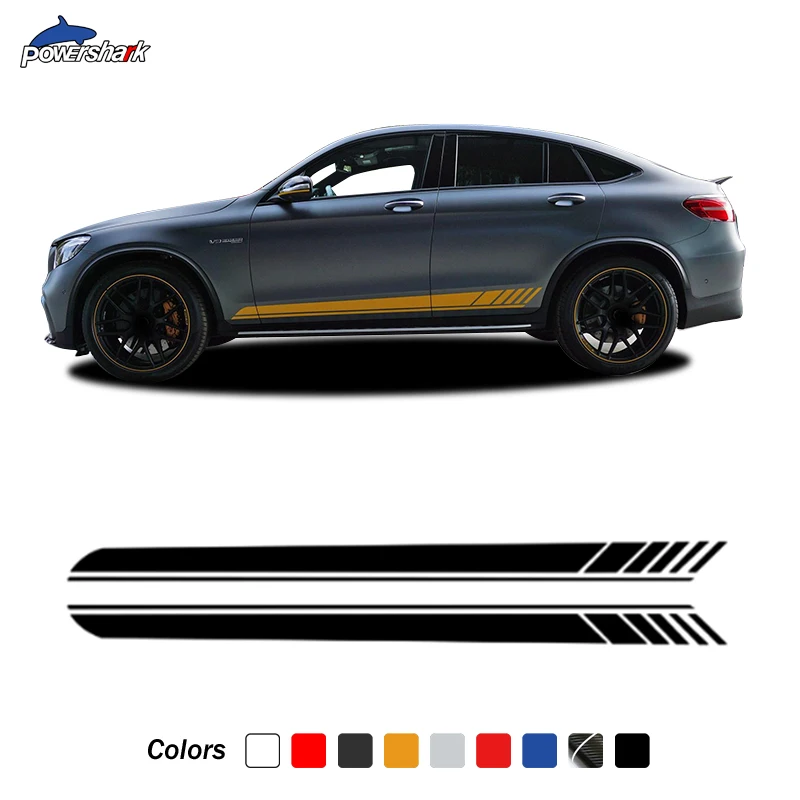 

2 Pcs Edition 1 Side Stripes Skirt Sticker For Mercedes Benz GLC Class Coupe C253 X253 GLC200 GLC250 GLC43 GLC63 AMG Accessories