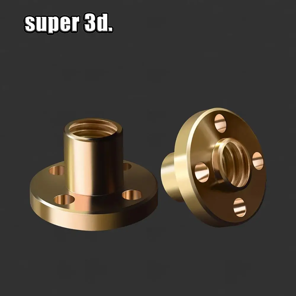 3D printer accessoris Copper Trapezoidal Lead Screw Nut T8 pitch 2mm for Lead 2/4/8mm screw  stepper motor rail screw  CNC