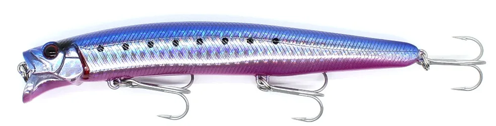 AOCLU Jerkbait Schwimmende Wobbler 13 cm 21 g Harter Köder Minnow Popper Angelköder mit Magnet zum Weitwurfen Seebarsch 4 # Haken – Detail 10