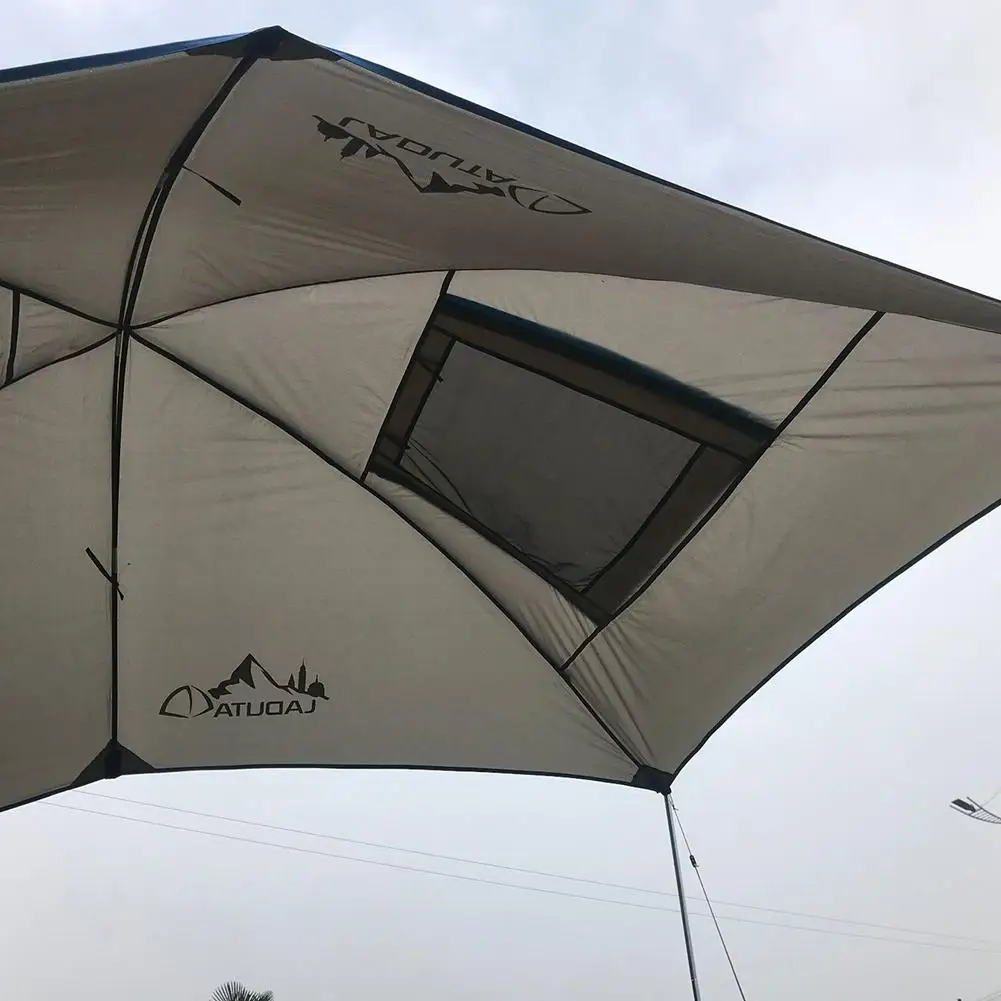 Rooftop Awning Waterproof Tourist Tent Car Rear Extension Sunshade Tent Anti-UV Camping Tent for SUV MPV Beach Umbrella