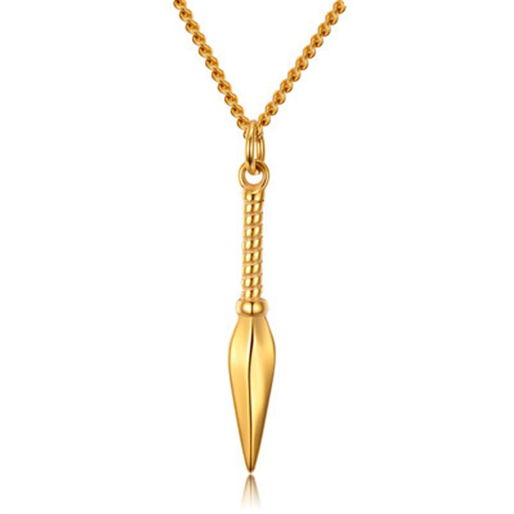 Fashion Hot Selling Spearhead Necklace Men's Personality Cool Spearhead Necklace Women's Jewelry 3 Colors Available