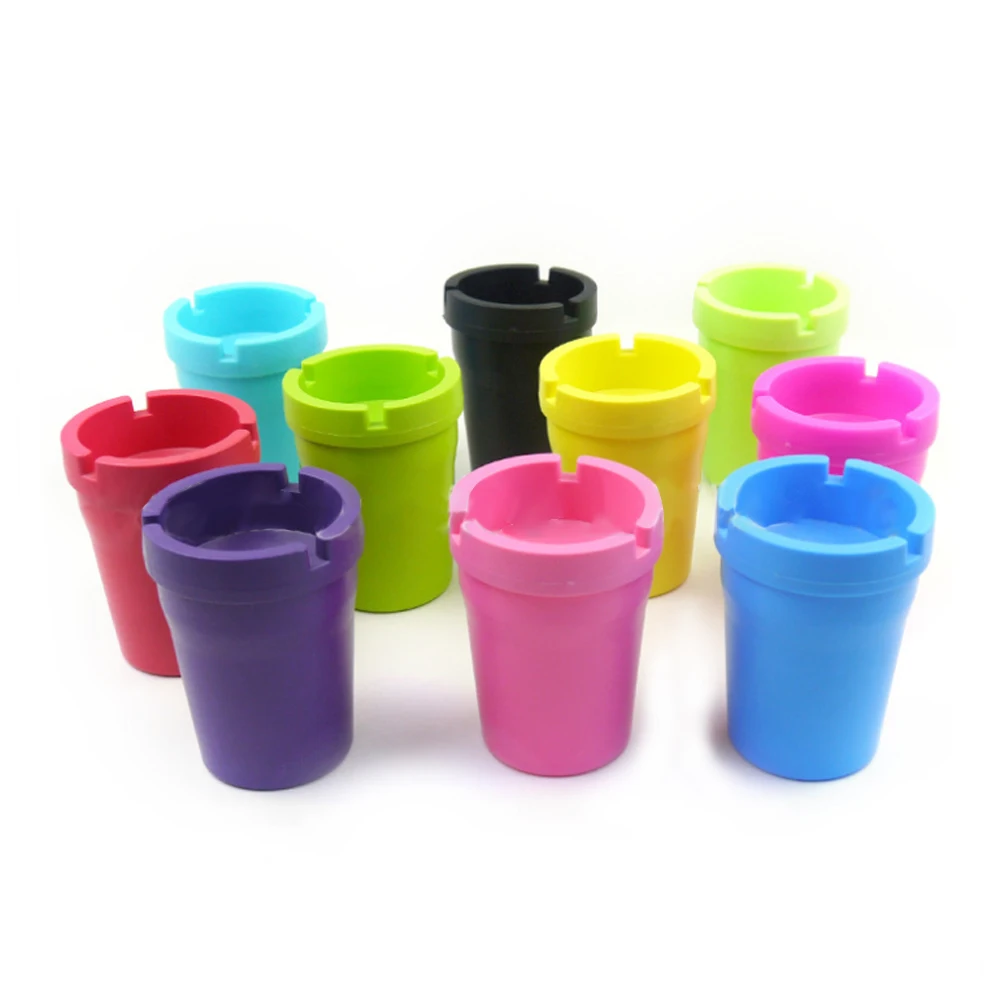 Mini Auto Car Butt Bucket Cigarette Plastic Smoke Cup Ashtray Holder New 1pc