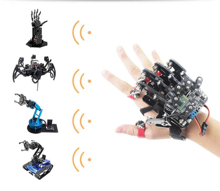 Arduino – gants somatosensoriels Open Source, gants mécaniques portables, contrôle somatosensoriel exosquelette, contrôle de Robot