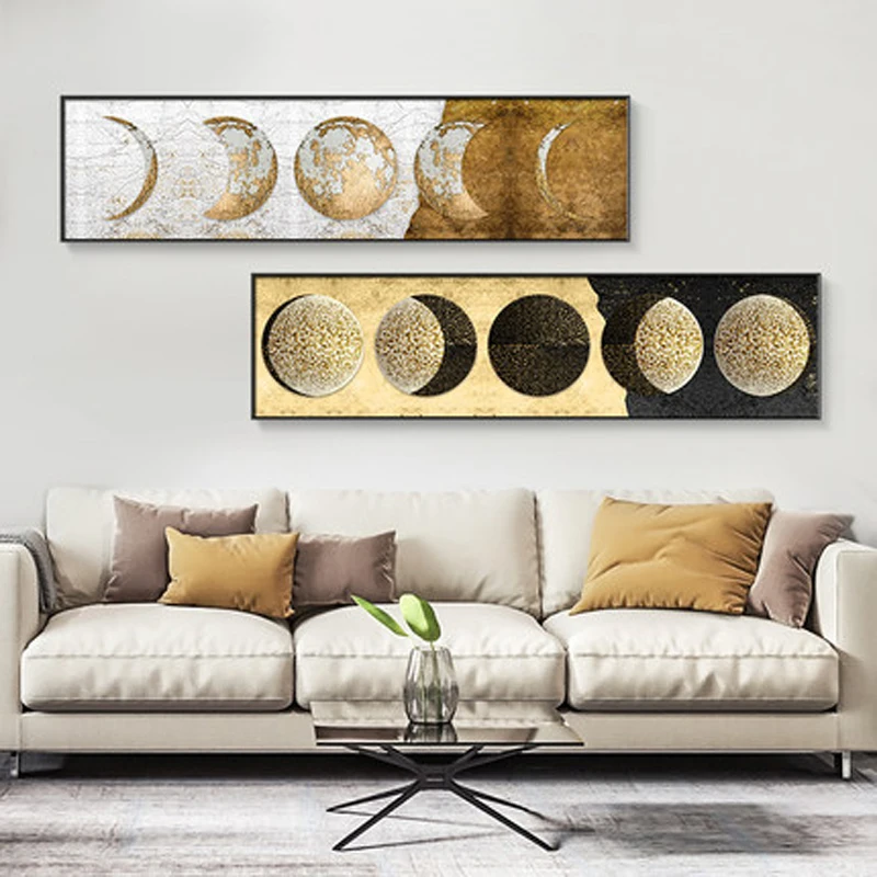 

Nordic moon phase canvas posters and prints minimalist luna wall art abstract painting pictures modern home decor