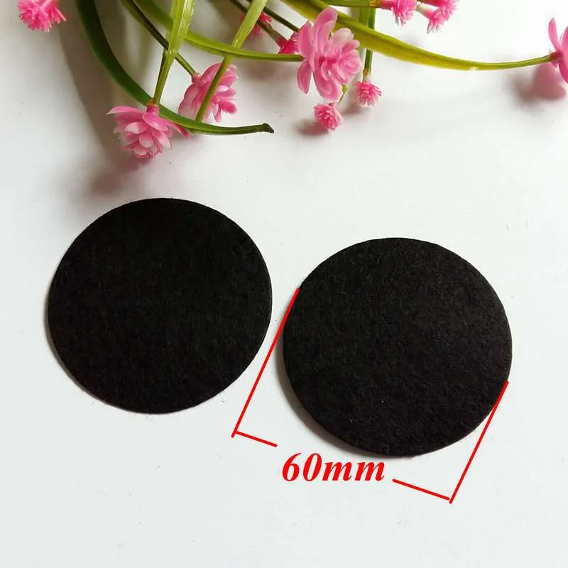 50pcs/lot 40-60mm Round Felt Fabric Pads Headband Decor Accessory Patches Circle Felt Pads Flower Accessories