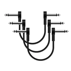 SONICAKE Patch Cable for Electric Guitar Effect Pedal Black 3-6 Pieces 6 Inch 15cm Male to Male Music Instrument Accessories