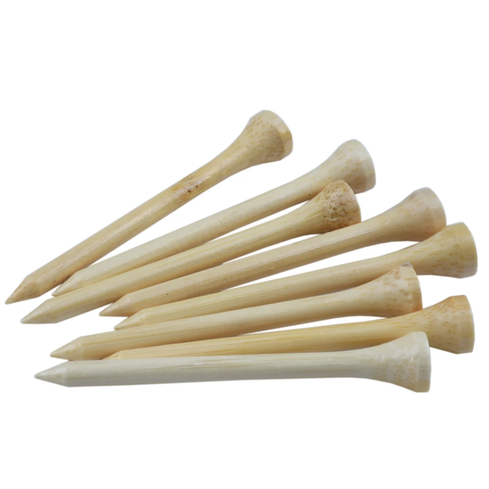 100Pcs/Package High Quality Golf Tees Bamboo Tee Golf Balls Holder 4 Sizes Available Stronger than Wood Tees