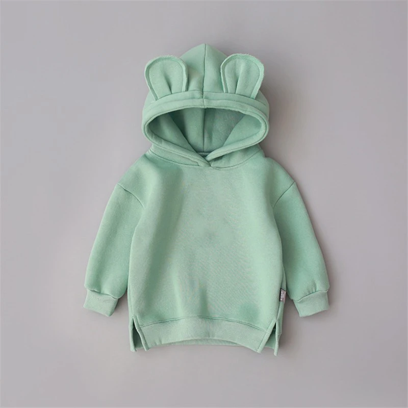 New Spring Autumn Baby Boys Girls Clothes Cotton Hooded Sweatshirt Children Fashion Hoodies Kids Casual Infant Cartoon Clothing