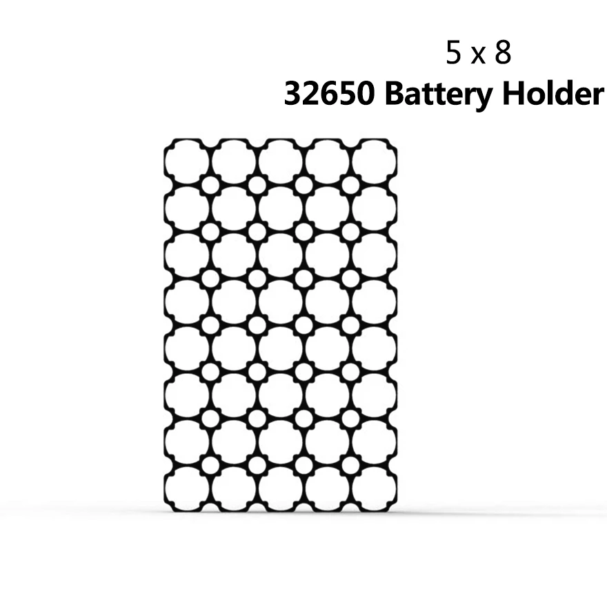 32650 Battery Holder Bracket 5x8 Cells Safety Anti Vibration Plastic Connection Seat for DIY Assembling 32650 32700 Battery Pack