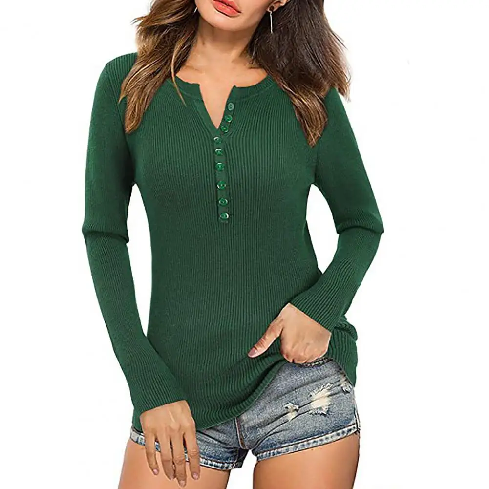 Solid Color Long Sleeve Top Women T-Shirts Autumn V Neck Tshirts Women Slim Pullover Tees Top femme tshirts футболка женская