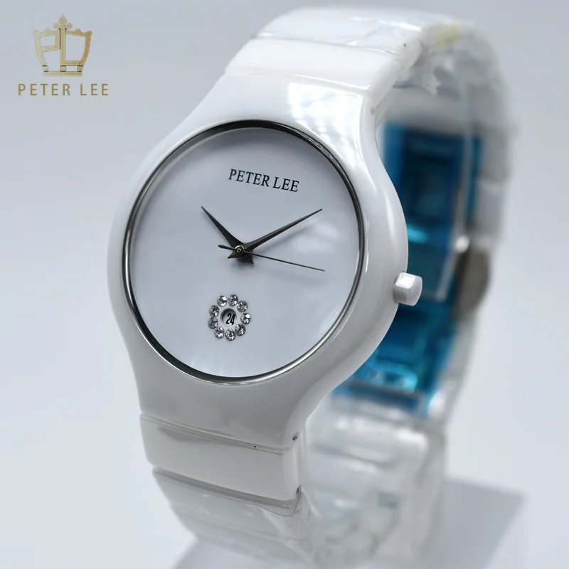 PETER LEE Best Seller Ceramic Watches For Women Fashion Simple Quartz Digital Designer Watch Wholesale Items For Business