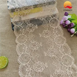 F-1 E1780 23CM Skin Black Color Nylon Spandex Stretch Jacquard Lace Trimmings Lace Fabric Ribbon For Wedding Decoration