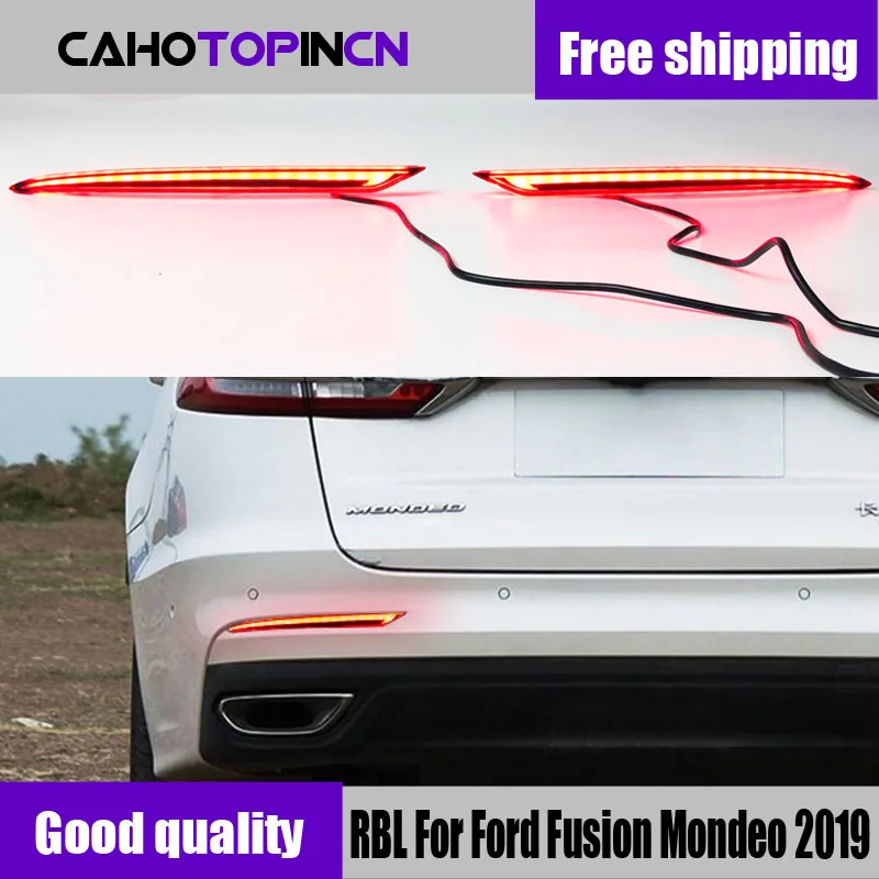 

2 шт. для Ford Mondeo Fusion 2019 2020 Многофункциональный светодиодный бампер светильник задний противотуманный фонарь стоп-сигнал светильник сигнала поворота светильник отражатель