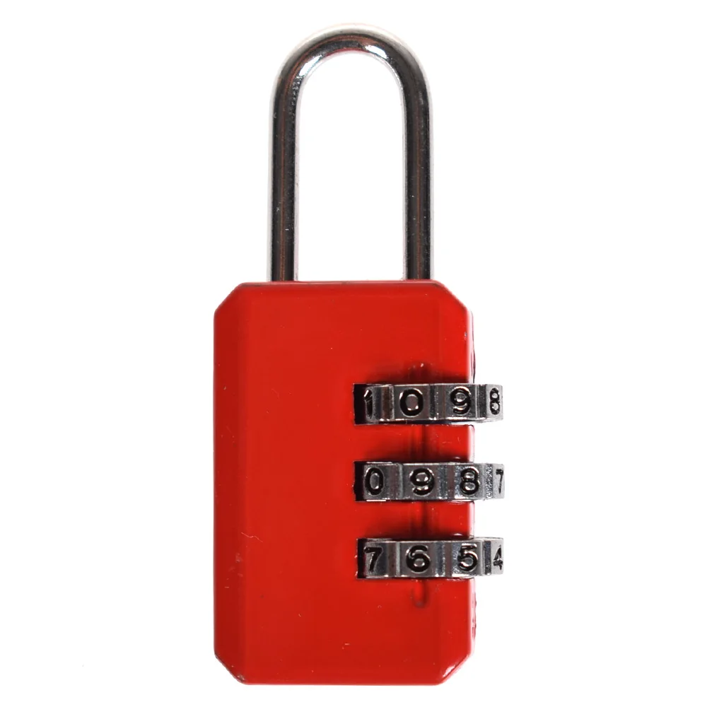 Resettable 3 Dial Digits Code Number Password Combination Padlock Safety Travel Security Mini Lock for Luggage Lock Padlock Gym