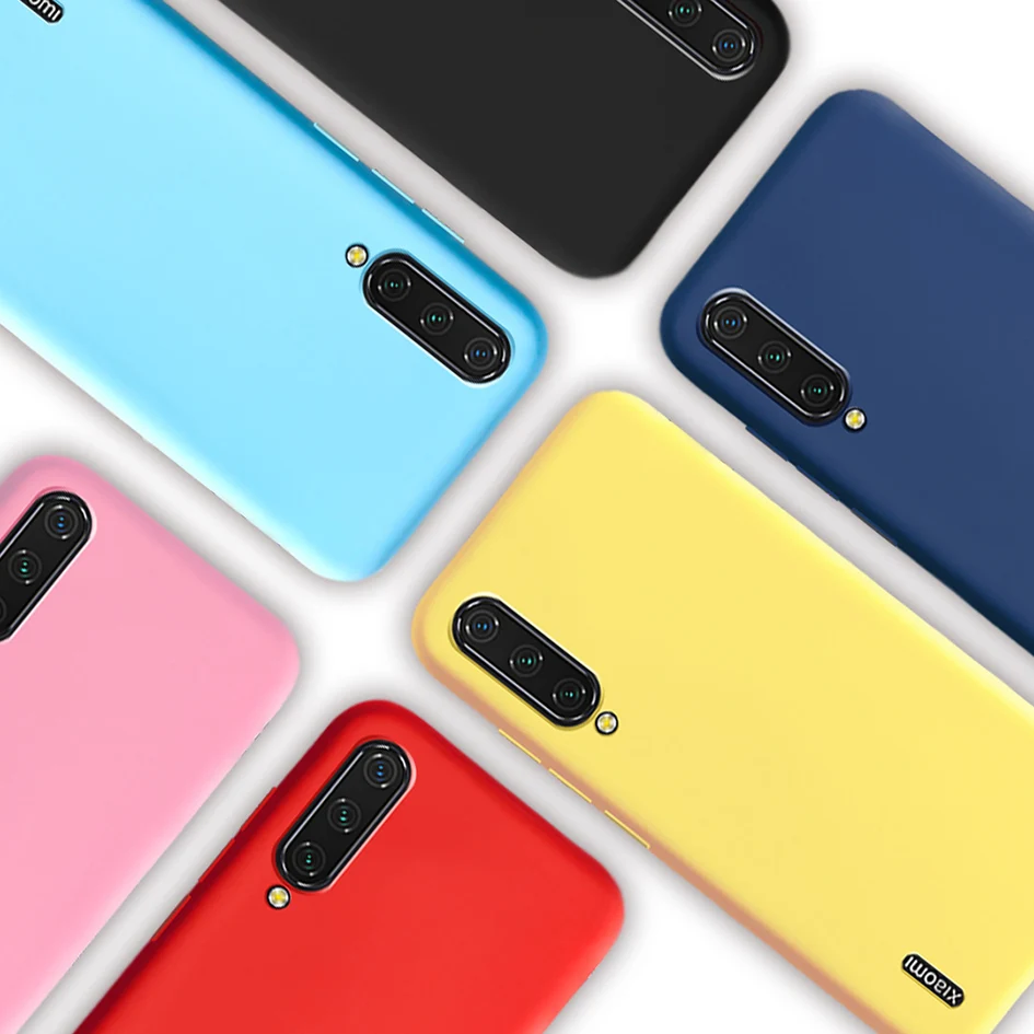 Di Colore della caramella Copertura di Caso Per Xiao mi mi A3 xiao MI Mi A3 lite cassa del TELEFONO Molle Del Silicone Della Copertura Posteriore paraurti Per Xiao mi mi A3 mi A3 lite