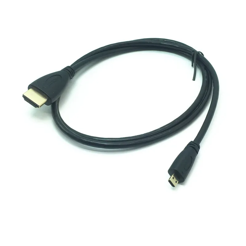 Kabel 0.5M 1.5M kompatybilny z HDMI V1.4 męski do HDTV Micro HD 90 stopni lewy kąt prosty 1080p do HDTV PS3 XBOX 3D LCD