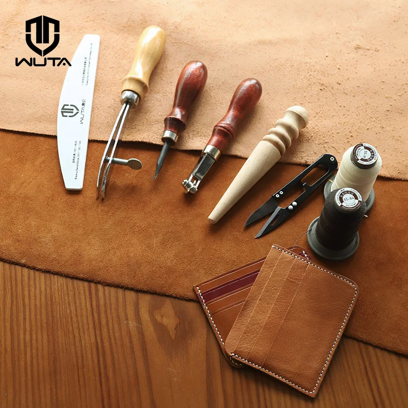 WUTA Professional Leather Craft Tools Kit Hand Sewing Stitching Punch Work Basic Set for DIY Beginner 25/27/29/35pcs Available