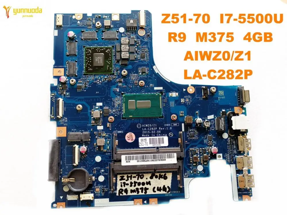 

Original for Lenovo Z51-70 laptop motherboardZ51-70 I7-5500U R9 M375 4GB AIWZ0Z1 LA-C282P tested good free shipping