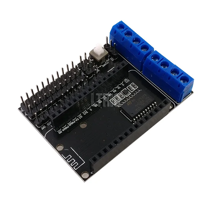 LTRIG niestandardowe 1 sztuk NodeMCU osłona silnika płyta L293D dla ESP-12E ESP8266 ESP 12E DIY zestaw RC zabawki RC inteligentne Wifi zdalnie sterowanym samochodowym