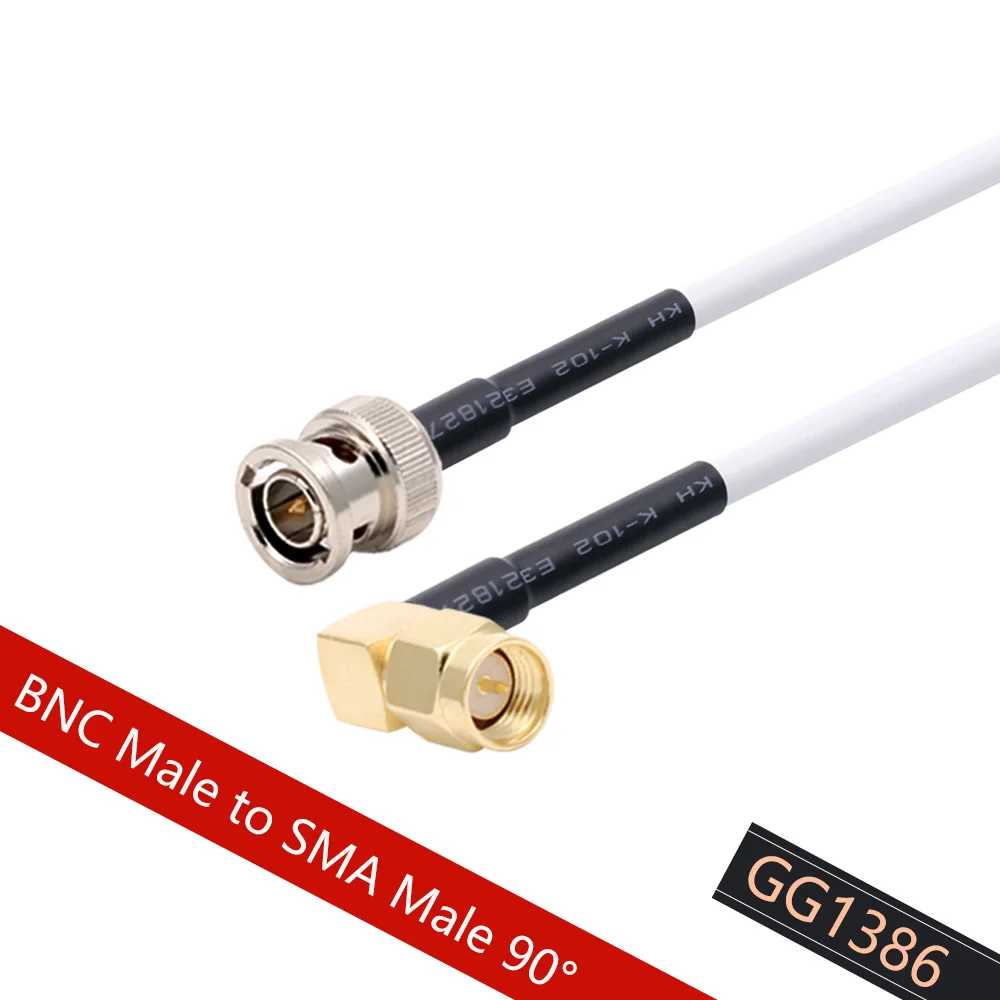Cable RG58 BNC macho a enchufe macho SMA, adaptador de conector de extensión RF de 50 Ohm, puente RF Pigtail de 0,5 M, 1M, 2M, 5M, 10M, 20M