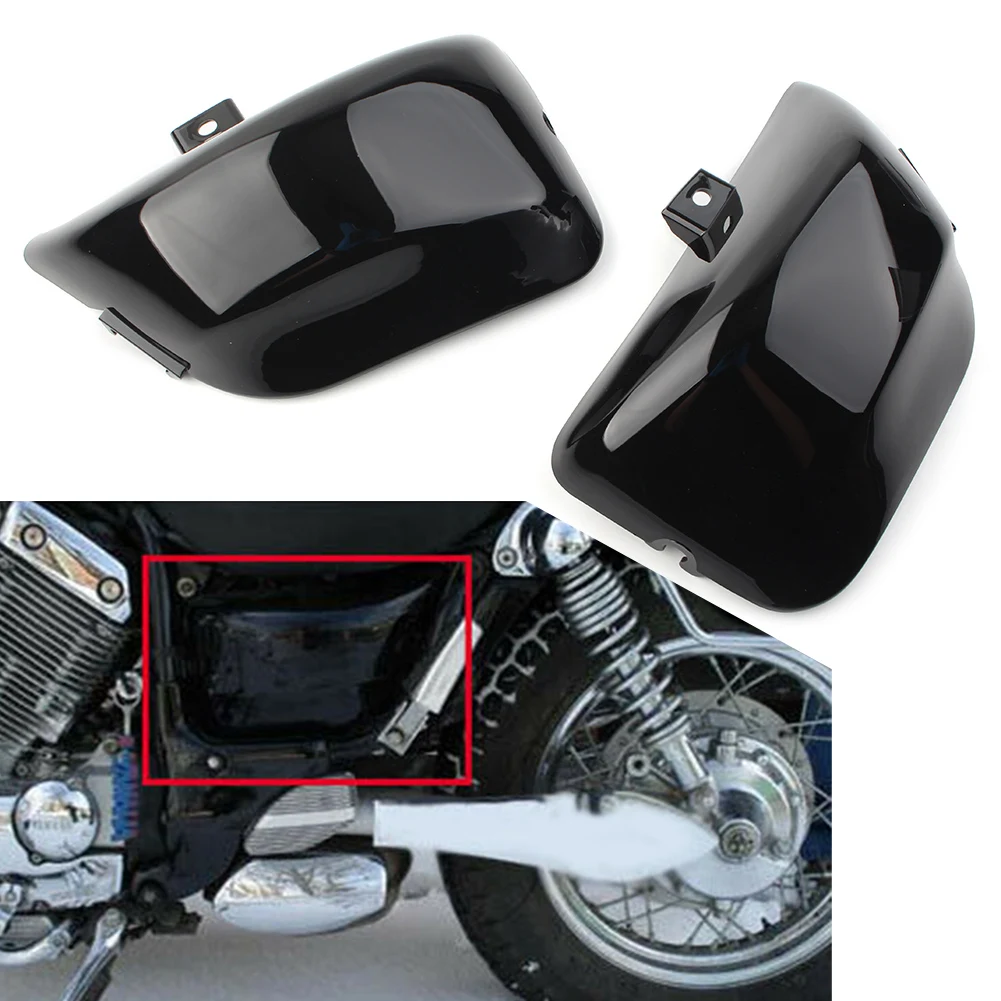 

2Pcs Motorcycle ABS Fairing Side Battery Cover Protective Guard for Yamaha Virago 400 500 535 XV400 XV500 XV535 Gloss Black
