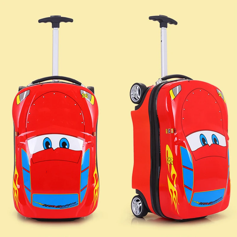 Children\'s Suitcase Child Trolley case Luggage Bag kids Schoolbags travel Suitcase Wheels 3D Supercar Travel case Toys for kinds