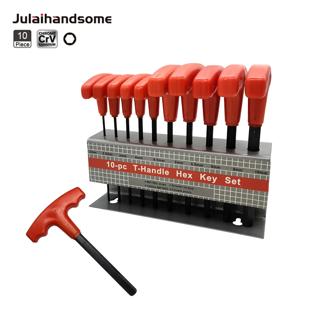 Julaihandsome 10PC T Handle Hex Key Wrench Set or Torx Star Wrench