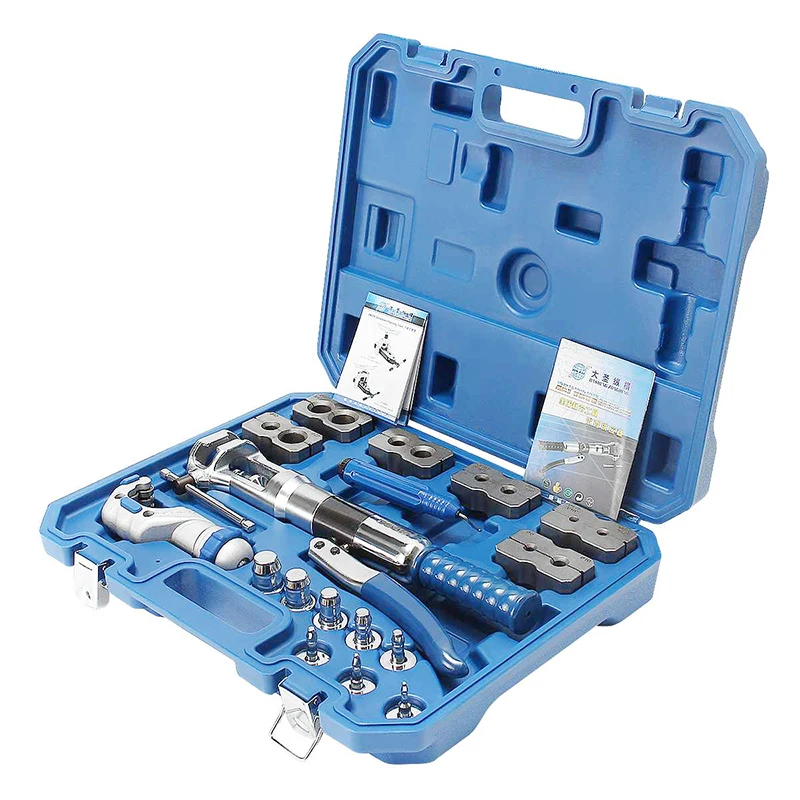 Hydraulic Tube Expander Tool Kit WK-400 7 Lever Hydraulic Pipe Expander Pipe Fuel Line Flaring Tools HVAC Tools 5-22mm