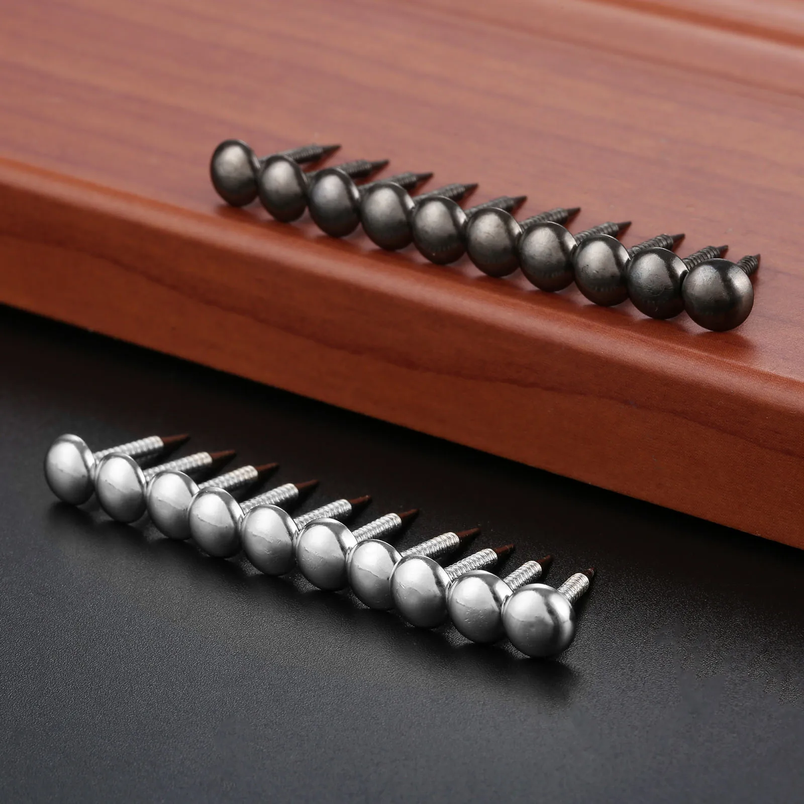 50Pcs Upholstery Nails Sliver/Black 8*20mm Jewelry Wood Box Sofa Furniture Tack Stud Pushpin Doornail Furniture Home Decor