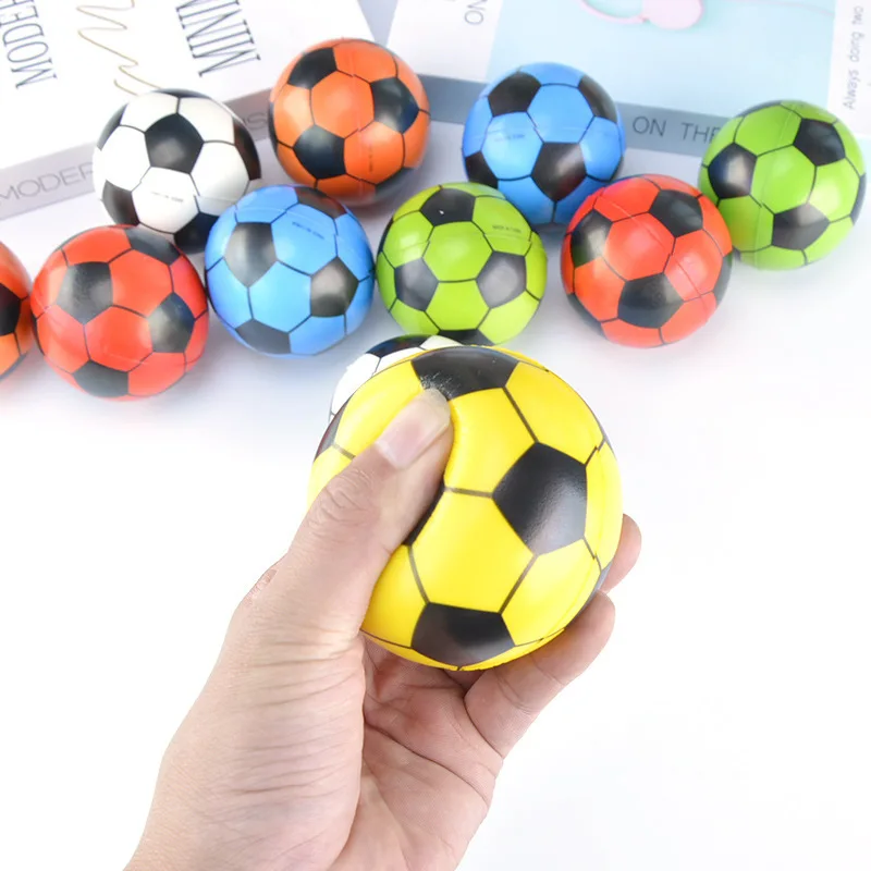 6 Stks/zak 6.3Cm Anti Stress Bal Relief Voetbal Basketbal Tennis Soft Foam Rubber Squeeze Bal Speelgoed Voor Kinderen