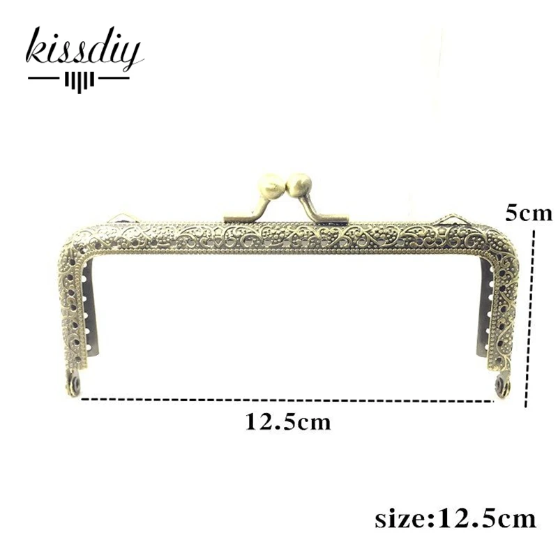 10PCS 6.5 7.5 8.5 10.5 12.5 15 18 20CM Square Metal Purse Frame for Bag DIY Handmade Kiss Lock Wedding Clutch Frame Accessory