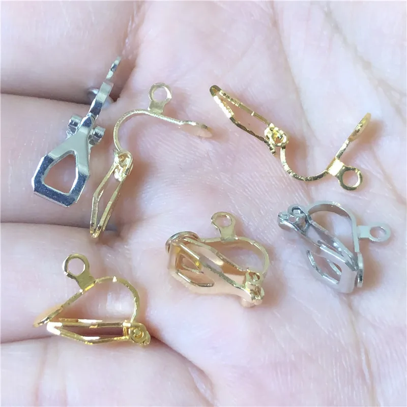 20pcs non-pierced metal ear clip DIY earrings for jewelry making handmade accessories wholesale