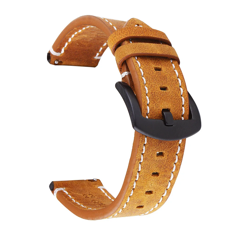 18mm 20mm 22mm Leather Watch Strap Band  Quick Release For Man Brown Black Strap Of Double sided Calf Skin iMAVEN