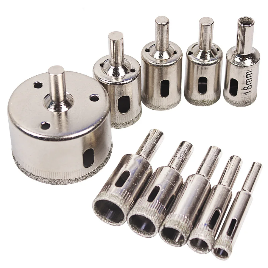 Imagem -02 - Ferramenta de Diamante Broca Buraco Saw Conjunto para Vidro Cerâmica Mármore 850 mm Pro Alta Qualidade Diamante Brocas Conjuntos de Ferramentas Novo 10 Peças