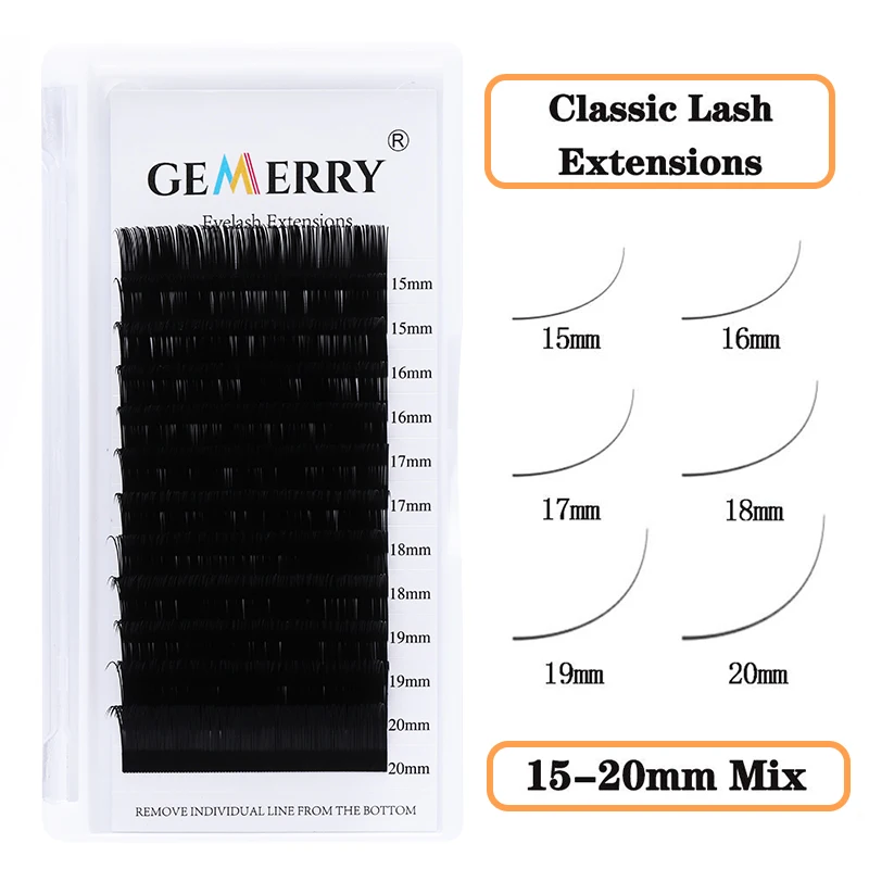 5 Box/lot Classic Eyelash Extension Individual False Lash Hand Made 8-14/15-20/20-25Mix Length Faux Mink Eyelashes for Extension