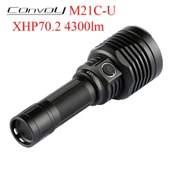 Convoy M21C-U with XHP70.2 Led Lanterna 4300lm High Powerful Flashlight Linterna Flash Light 21700 Torch Fishing Camping Latarka