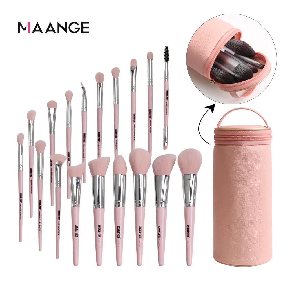 MAANGE 6pcs-20pcs Makeup Brushes Set Professional with Natural Hair Foundation Powder Eyeshadow Make Up Brush Blush